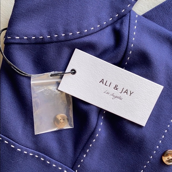 NWT ALI & JAY Blue Eastside Wide Leg Jumpsuit $148 - Picture 5 of 8